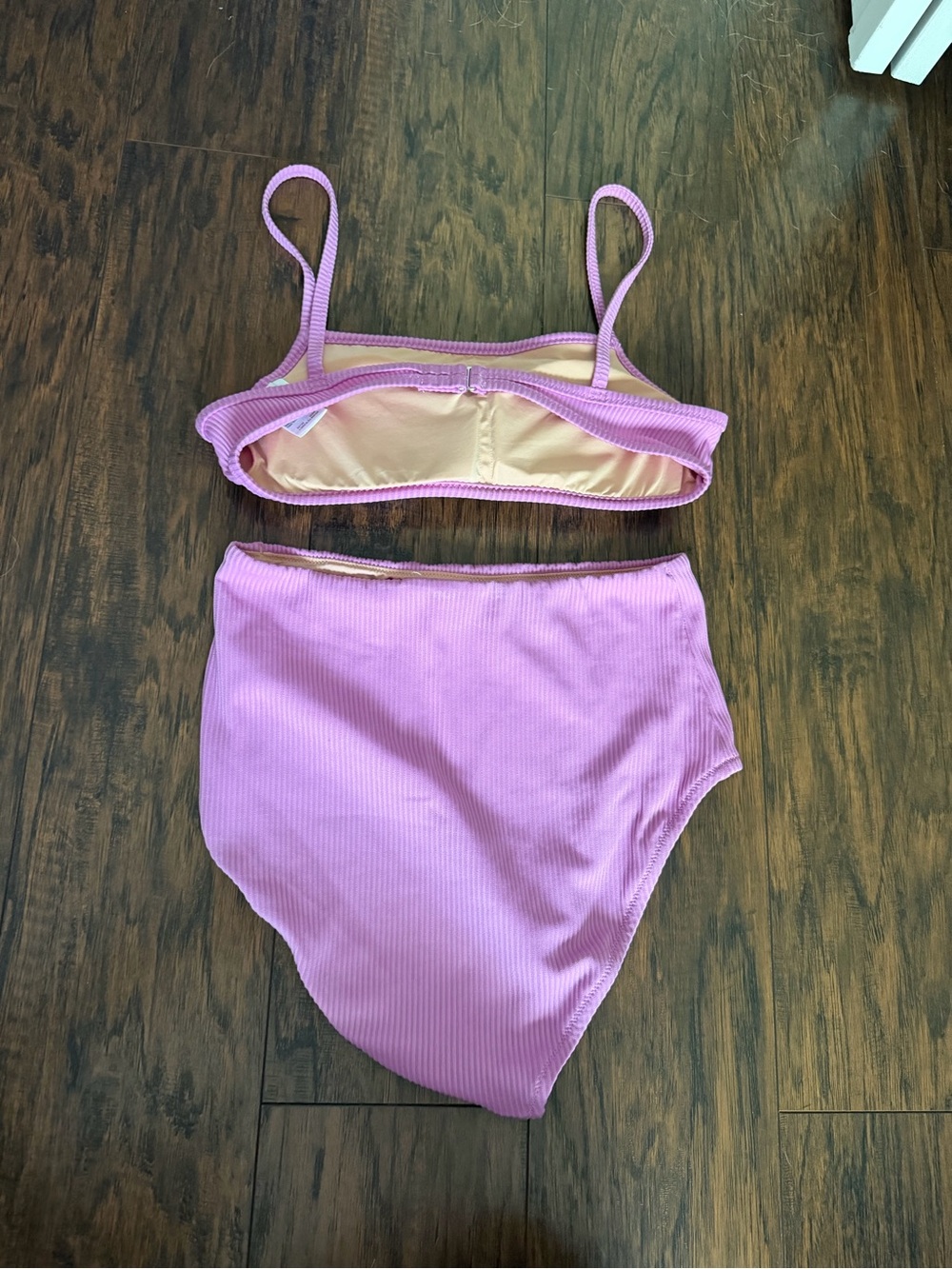 J. Crew Ribbed Lavender Bikini Set - Picture 2 of 5